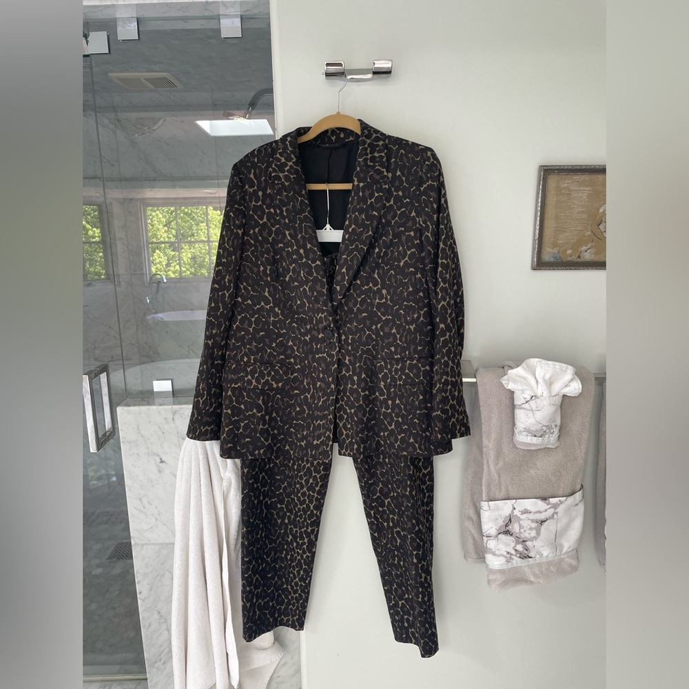 All saints animal print suit